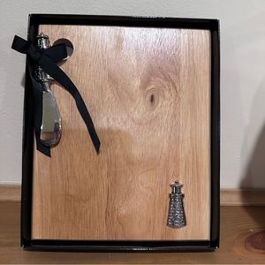 Solid wood, cheeseboard w/spreader with lighthouse design. Nautical charcuterie.